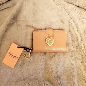Juicy Couture Blush Pink Gold Card Holder Wallet NWT